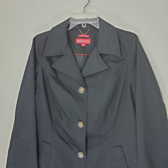 Merona Black Water Repellent Jacket Size Large - Picture 4 of 7